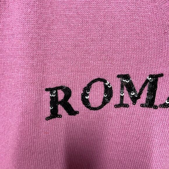 WildFox White Label Angora Blend V Neck Romantic Pink Sweater L - Picture 5 of 11